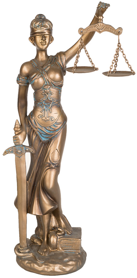 GODDESS OF JUSTICE 31CM	(15 626)	(just-02)