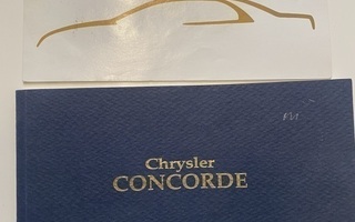Chrysler Concorde -92 omistajan käsikirja.