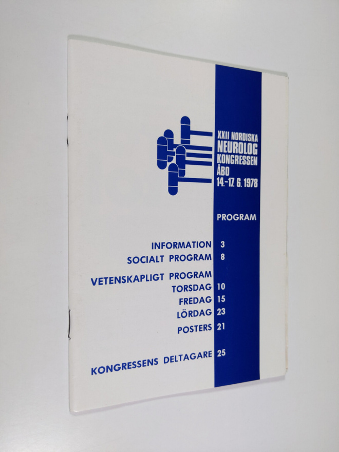 XXII Nordiska neurolog kongressen åbo 14.-17.6.1978