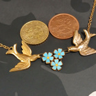 Vintage Love Dove kaulakoru lintu riipus 60-luvun - pikkukuva 5