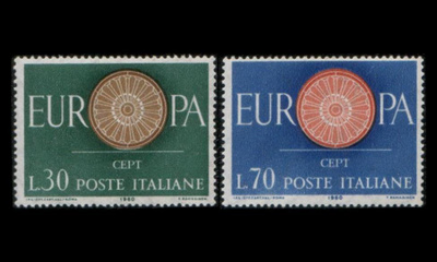 Italia 1077-8 ** Europa (1960)