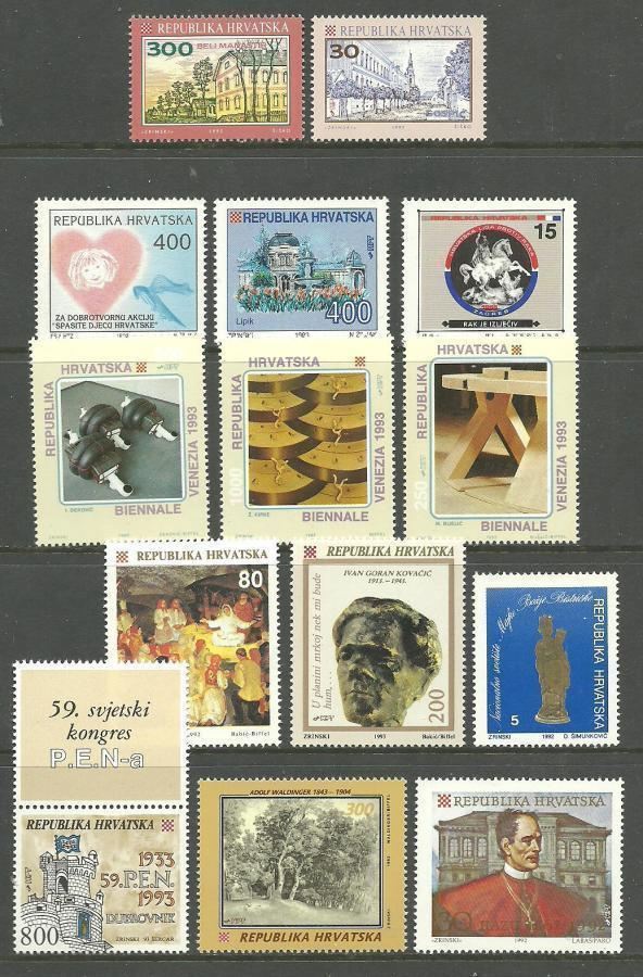 KROATIA levyllinen postituoreita merkkejä **
