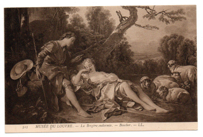 Vanha kortti, François Boucher, Nukkuva paimentyttö