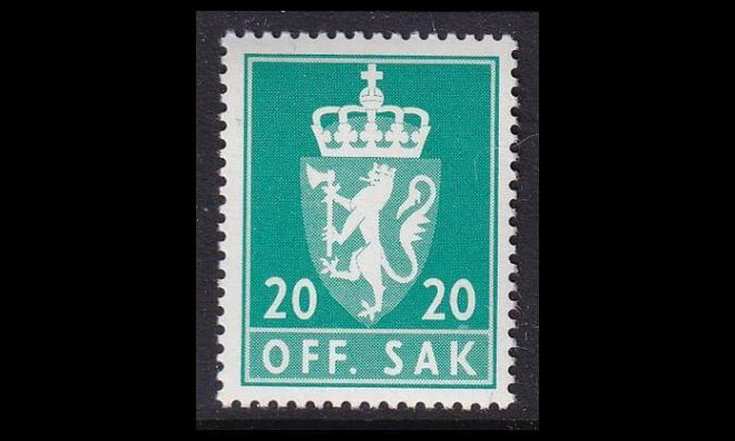 Norja 116 ** Virkamerkki 20 öre (1982)