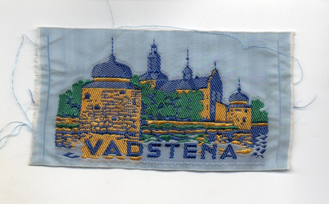 Ruotsi:  Vadstena (matkailu/hihamerkki, kangasta)