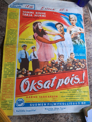Oksat pois. Kotimainen elokuva juliste.