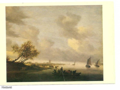 Salomon van Ruisdael: Ferryboat near Arnhem (T)