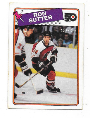1988-89 OPC #126 Ron Sutter , Philadelphia Flyers