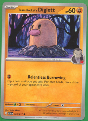 Pokémon Team Rocket's Diglett (ASC 100)