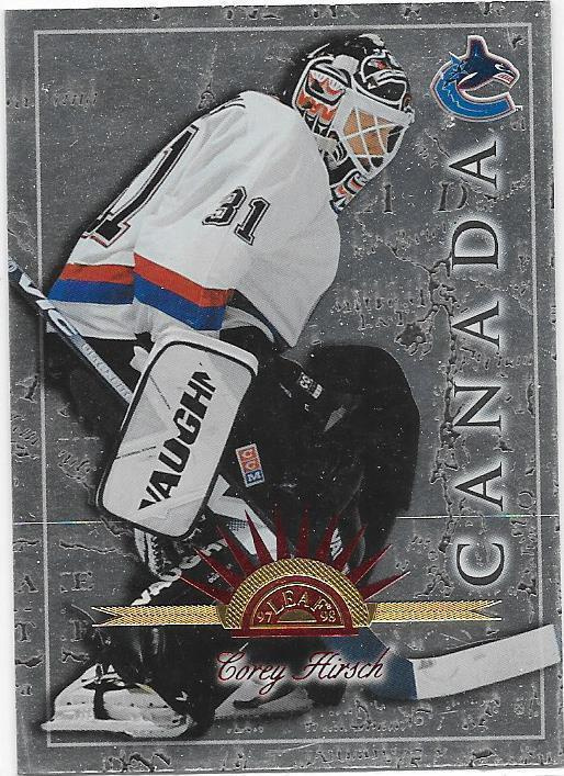 1997-98 LEAF International #146 Corey Hirsch Vancouver MV