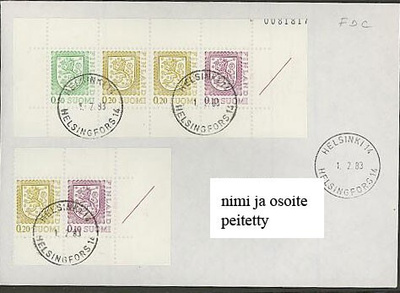 1982 AV11 ehti tarkastusluvulla kirje FDC