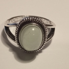 Kaunis vihertävän sävyinen sormus, koko 18,2 mm - pikkukuva 1