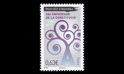 Andorra Fr 757 ** Perustuslaki 20v (2013)