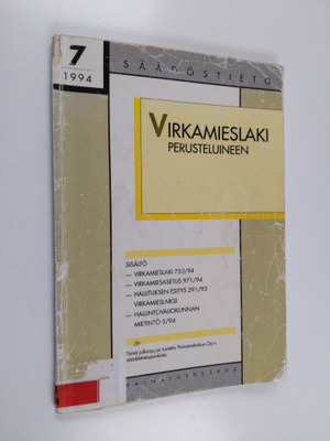 Virkamieslaki perusteluineen