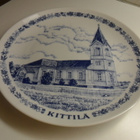 Kittilä kirkko seinälautanen 1965 Koko : 19,5cm - pikkukuva 2