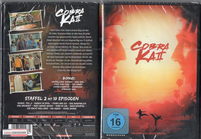 cobra kai 2 season	(40 589)	UUSI	-DE-	DVD		(2)	ralph macchio