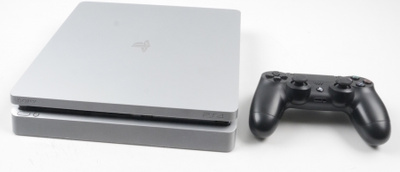 PlayStation 4 Slim Console Satin Silver (500GB) With Black