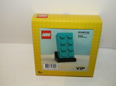 LEGO # PROMOTIONAL # 6346102 : 2 x 4 Dark Turquoise Brick
