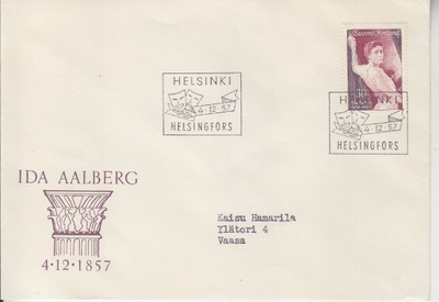 FDC 1957 Ida Ahlberg
