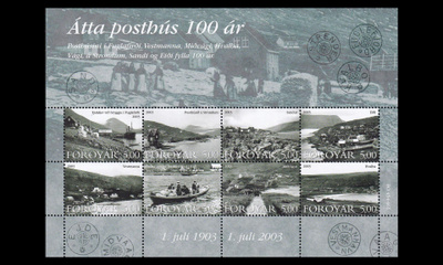Fär-saaret 462-9KB ** 100 vuotiaita postitoimistoja (2003)
