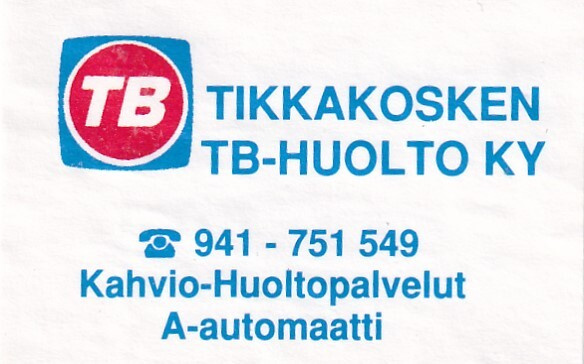 Tikkakoski, Tikkakosken TB.huolto Ky ,   e178
