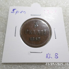 5 penniä  1867  siistikuntoinen  kl 8 - pikkukuva 5
