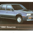 Keräilykuva Cadillac Collection 1982 Cimarron  n:o 82 - pikkukuva 1