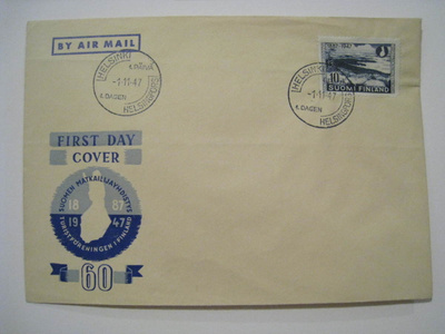 FDC Suomen matkailijayhdistys 60 – 1.11.47