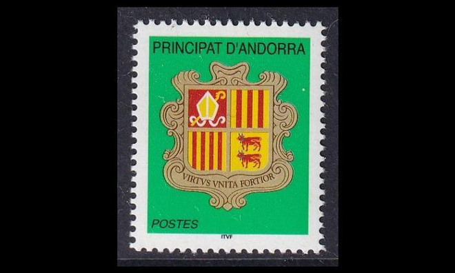 Andorra Fr 609 ** Käyttösarja vaakuna (2003)