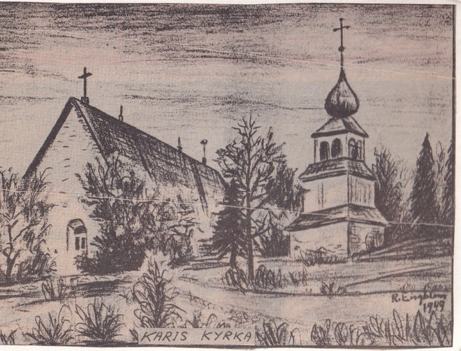 Karis kyrka, R. Engblom 1949 . Kirkko b488