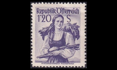 Itävalta 913 ** Kansallispukuja 1.20 S (1948)