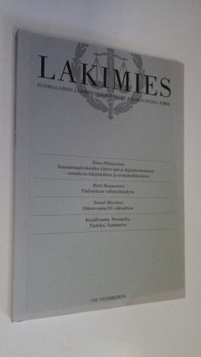 Lakimies 3/2012 : Suomalaisen lakimiesyhdistyksen aikakau...