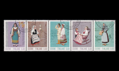 732-6fs o Kansanpuvut 5-rivilö (1973)