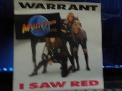 WARRANT - I SAW RED EX+/EX+7" EU