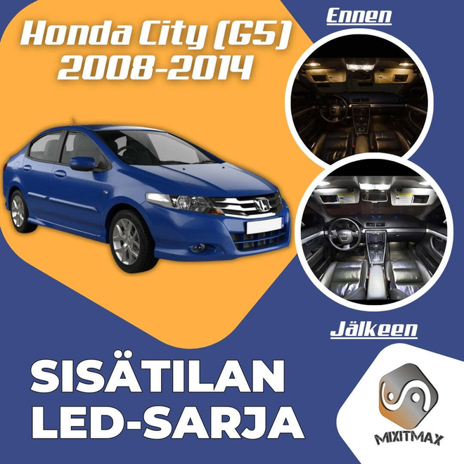 Honda City (G5) Sisätilan LED-sarja 6-osainen