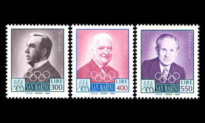 San Marino 1291-3 ** Kansainvälinen olympiakomitea (1984)