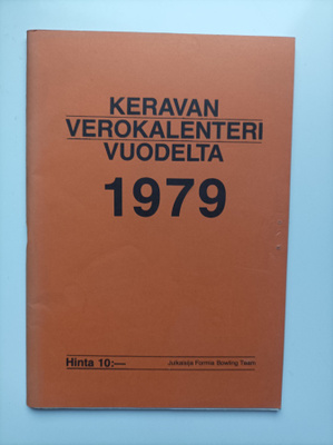 Keravan verokalenteri vuodelta 1979