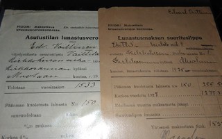 Muolaa Vero ja Maksu Liput 1933/29 PK140/8