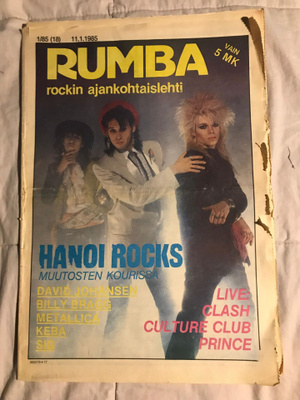 Rumba 1-1985 kannessa Hanoi Rocks