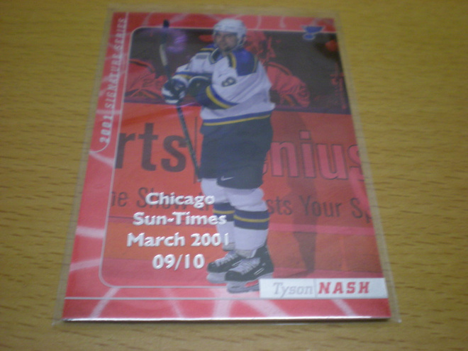Tyson Nash 2000-01 Be A Player Signature Series # 54 Chicago