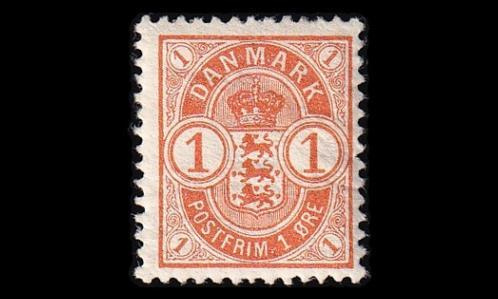Tanska 37 * Ovaalivaakuna 1 öre (1901)
