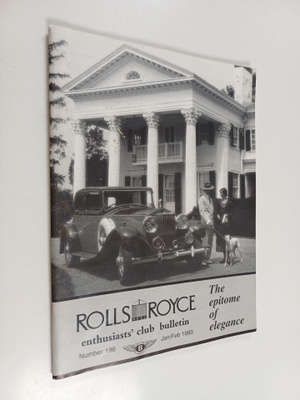 Rolls-Royce enthusiasts' club bulletin : Jan/Feb 1993