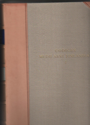 Jaakkola: Codices Medii Aevii Finlandiae I - II 1952, K4 +