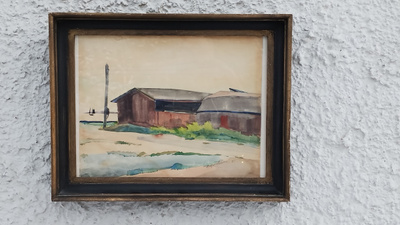 Yrjö Lehtiö PIHAPIIRI  akvarelli v.1931