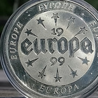 Numeroitu Europpa kolikko Todistuksella. Halkaisija - noin 3 - pikkukuva 2