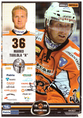 MARKO TUULOLA #36 HPK Postikortti Nimmarilla