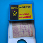 Vanha veikkauskuponki laatikko-ja täytetty kuponki - pikkukuva 1