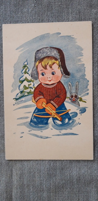 H. Alfthan kortti, sarja Talvipuuhat, kulkematon