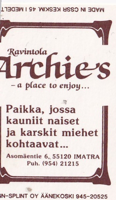 Imatra, Ravintoloa Archie`s    s14/1