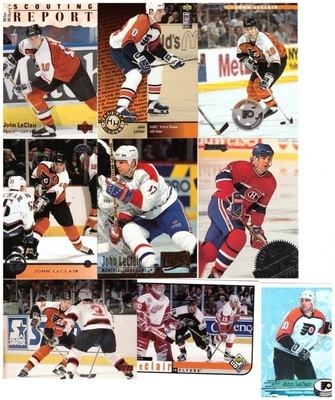 9 x JOHN LeCLAIRE Canadiens, Flyers
